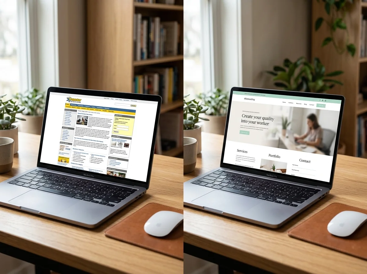 Web Design before and after transformation in Chattanooga